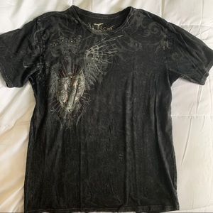 Buckle Graphic Tee with Studs